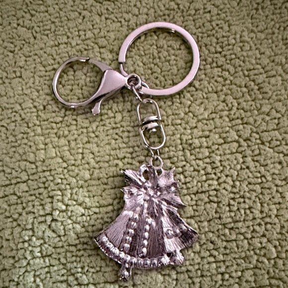 Silver and Multicolor Bell Keychain - Picture 2 of 2